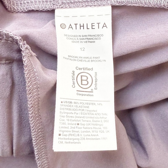 Athleta Brooklyn Mid Rise Ankle Pants Size 12 - Picture 5 of 5